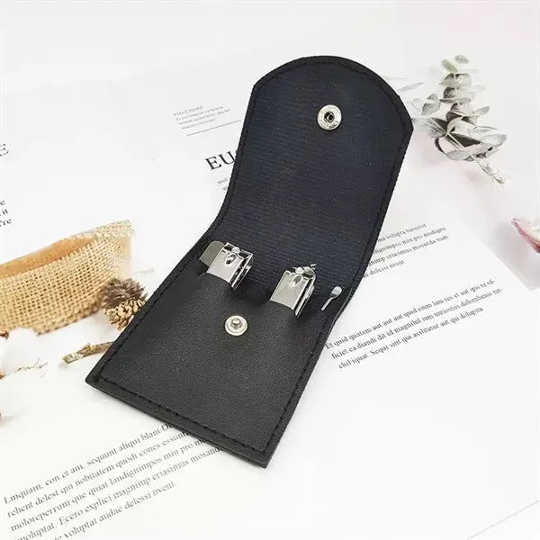 4-in-1 Manicure Kit with Leather Pouch