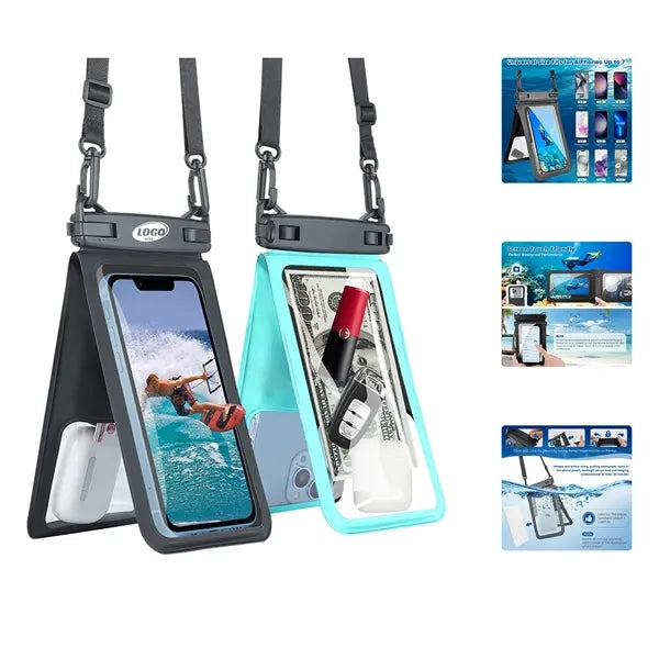 7" Waterproof Double Space Phone Pouch with Touch Screen