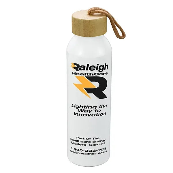 22oz Recycled Aluminum Bottle With a Bamboo Lid