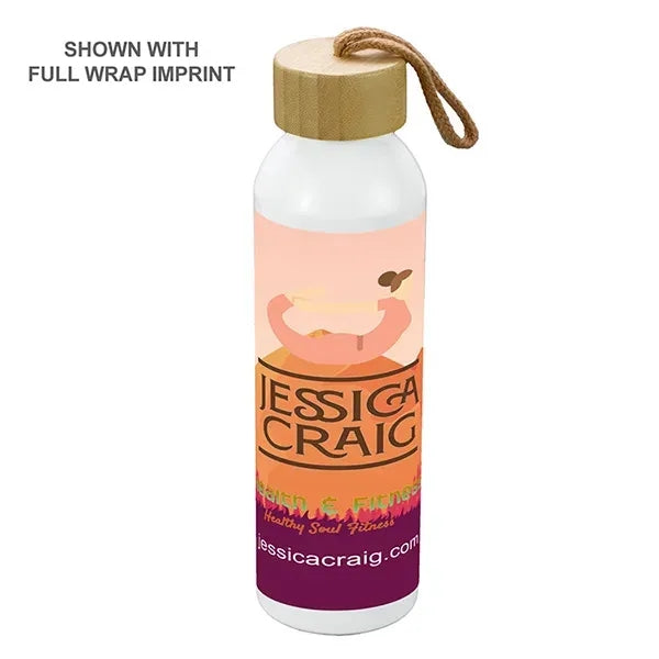 22oz Recycled Aluminum Bottle With a Bamboo Lid