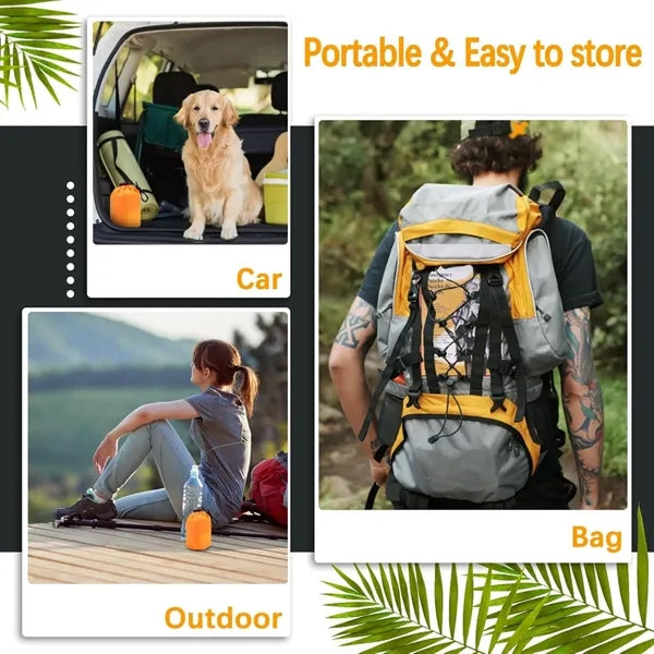 Waterproof Emergency Survival Rain Poncho with Whistle