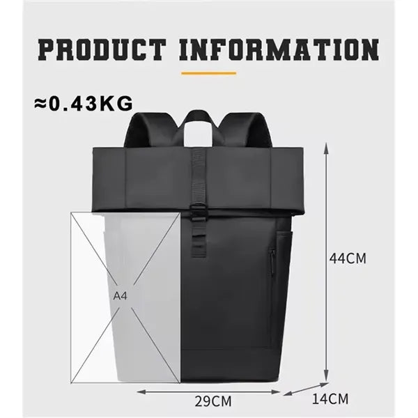 Anti-Theft Rolltop Laptop Backpack