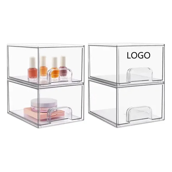 Stackable Cosmetic Clear Storage Drawers