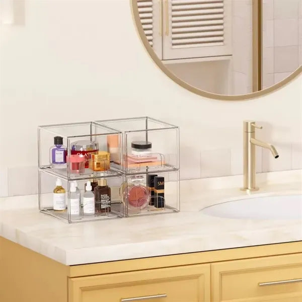 Stackable Cosmetic Clear Storage Drawers