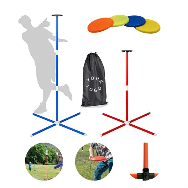 Flying Disc Game Set with Stand Easy Assembly