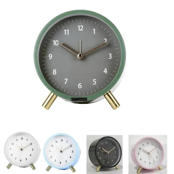 Silent Non Ticking Small Clock with Night Light
