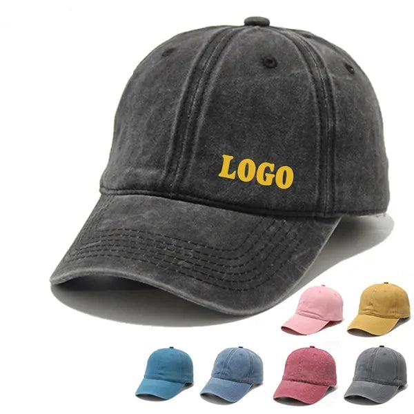 Washed Denim Baseball Cap