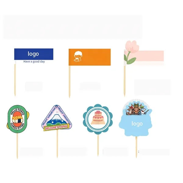 Mini Stick Cupcake Party Toothpick Flags