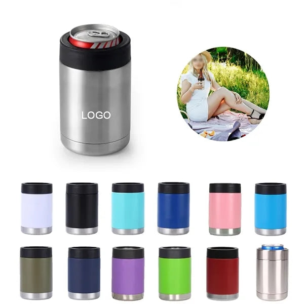 12 oz Stainless Steel Double Wall Insulated Can Cooler