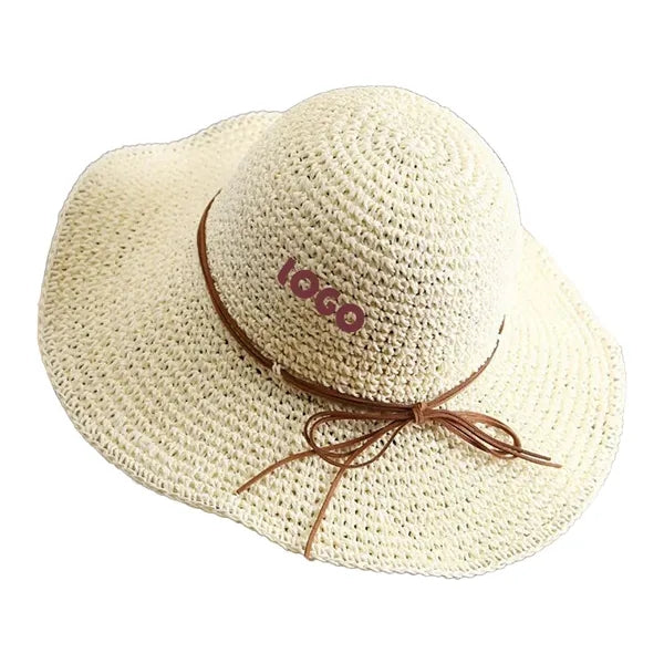 Collapsible Hand-Woven Straw Hat With oOutdoor Sun Protectio