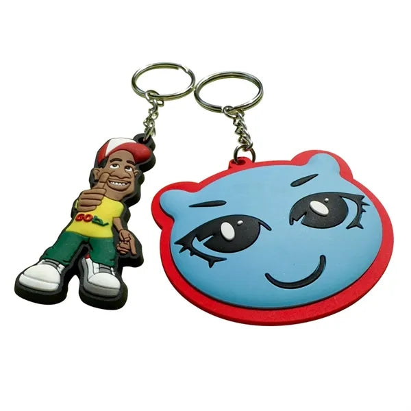 3.5" 3D Rubber / Soft PVC Key Tag Keychains