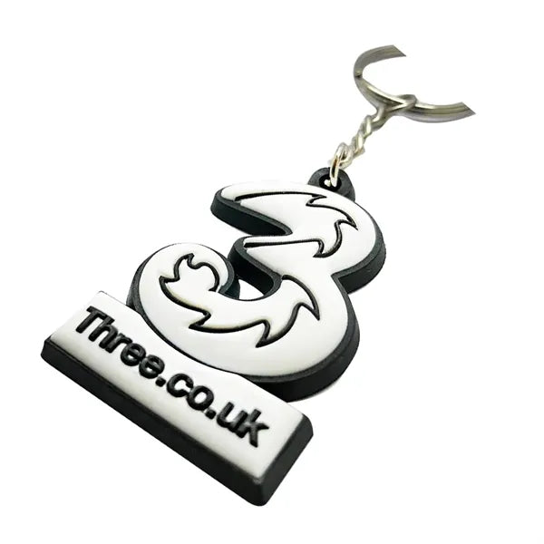 3.5" 3D Rubber / Soft PVC Key Tag Keychains