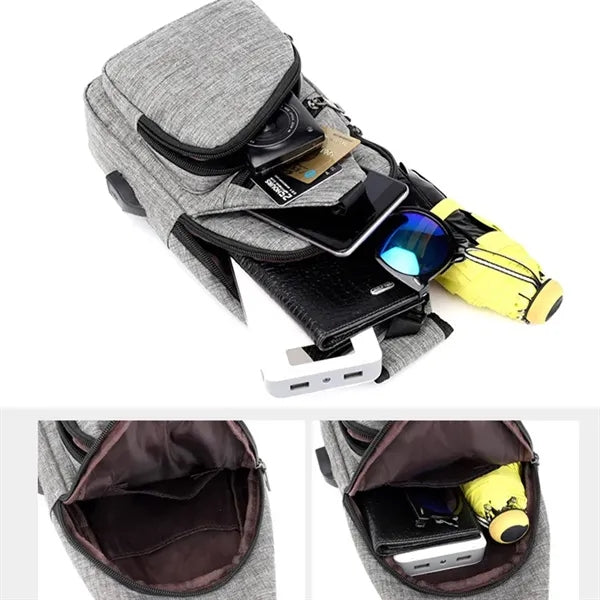 Shoulder Oxford Backpack Chest Bags Travel Sling Daypack