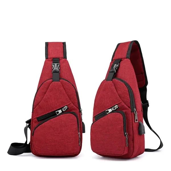 Shoulder Oxford Backpack Chest Bags Travel Sling Daypack