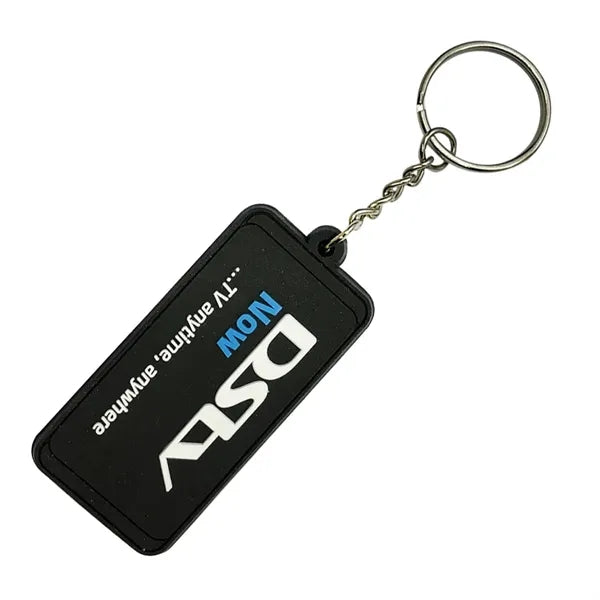 3.5" 2D Rubber / Soft PVC Key Tag Keychains