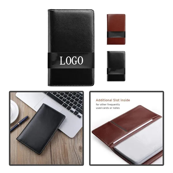 Premium PU Leather Business Card Collection Book