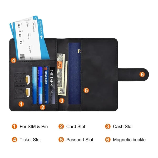All-in-One Travel Passport Cover with Ticket Holder