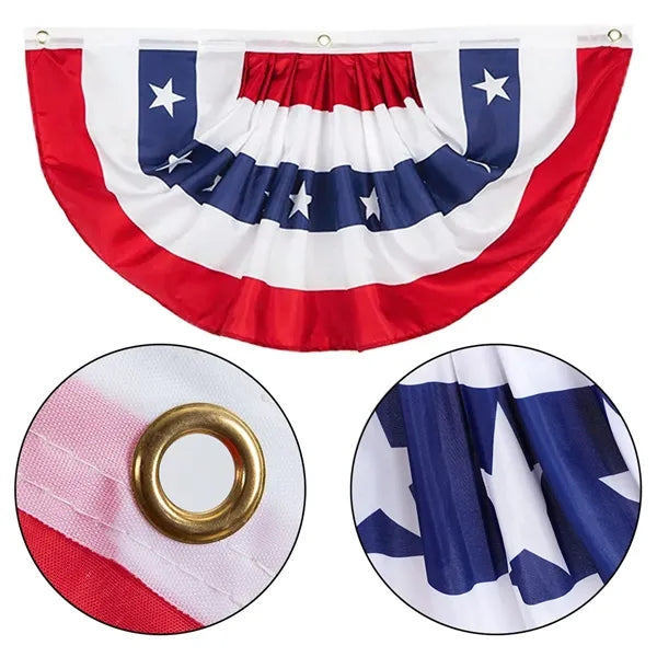 Independence Day Semi-Circle Bunting Flags