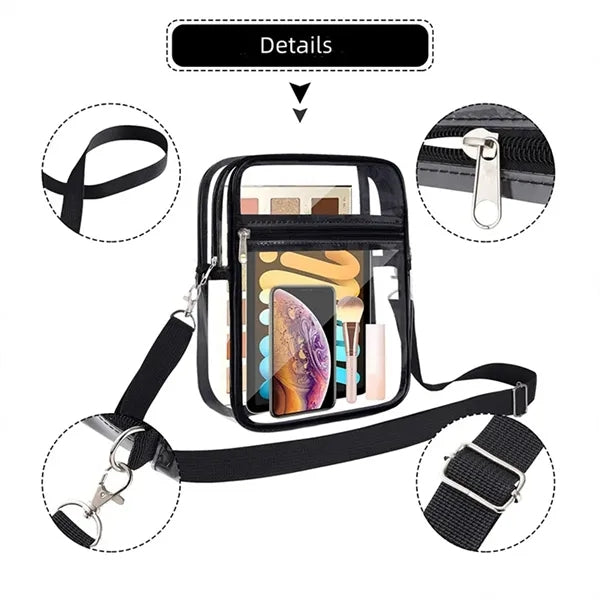 Clear Bags Crossbody Shoulder with Adjustable Strap