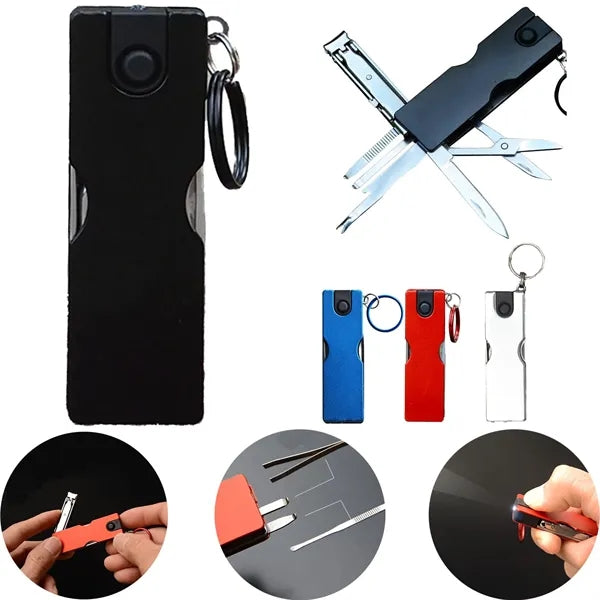 9-in-1 Folding Mini Manicure Sets Keychain
