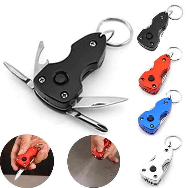 6-in-1 Folding Mini Screwdriver Keychain