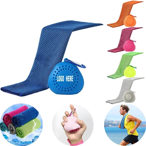 Portable Silicone Set with Cooling Sports Towel