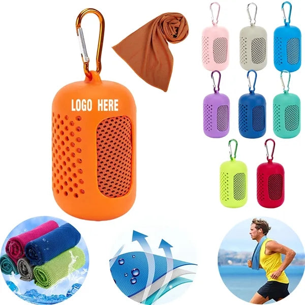 Portable Silicone Set with Cooling Sports Towel