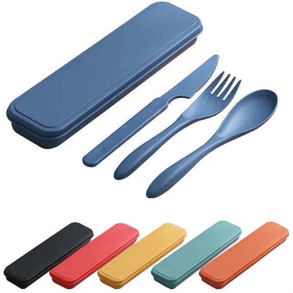 Portable Wheat Straw Utensils Set