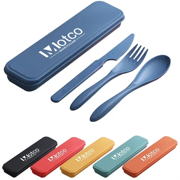 Portable Wheat Straw Utensils Set