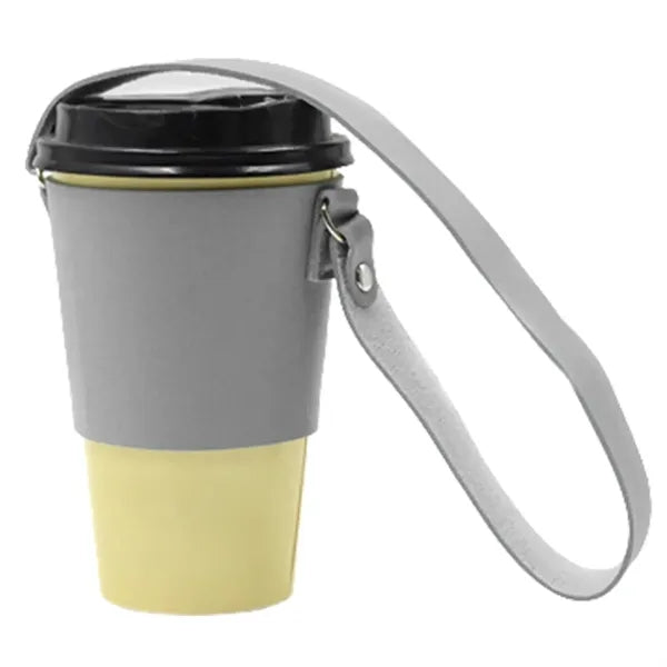 Leather Beverage Cup Holder Carrier