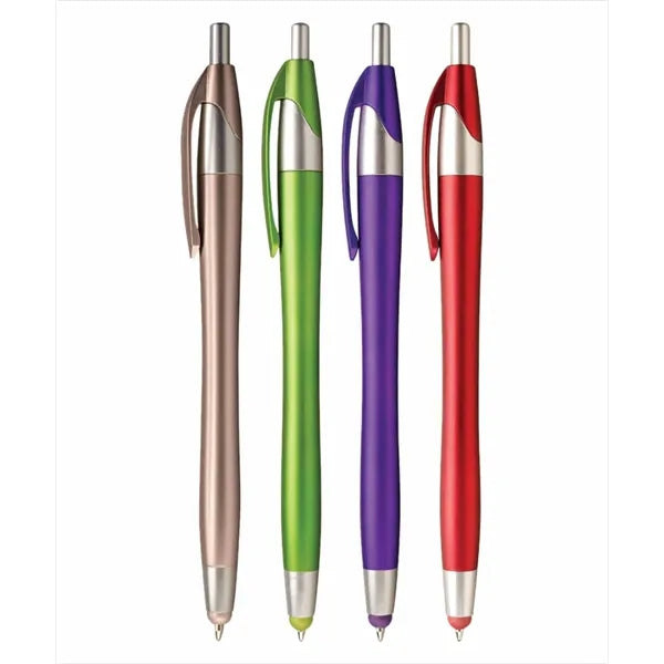 Closeout Elegant Spring Stylus Click Promo Pen - No Minimum