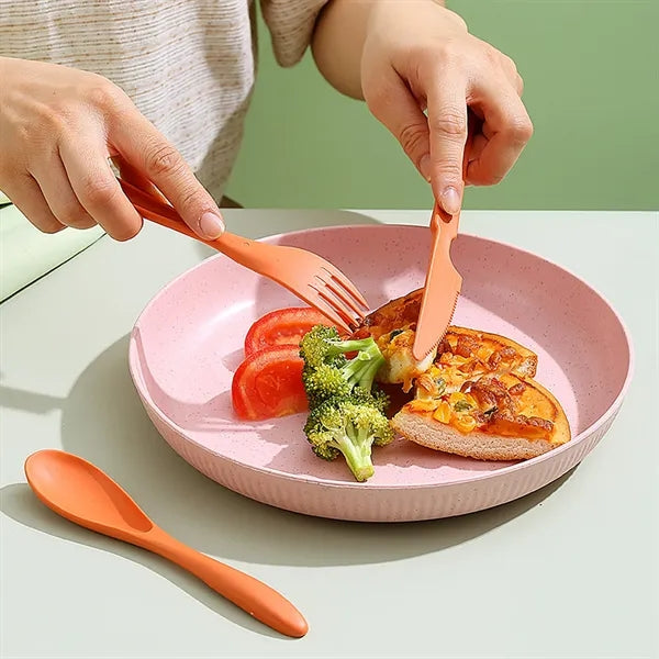 Portable Wheat Straw Utensils Set