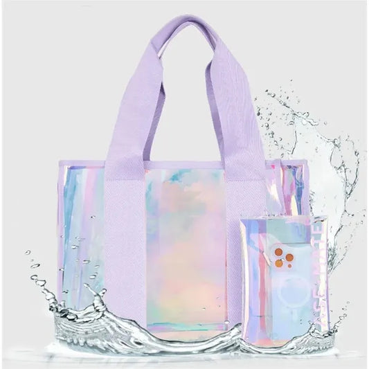 Holographic Transparent PVC Tote Bag
