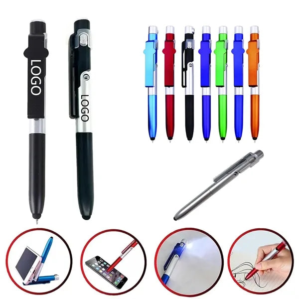 4-in-1 Stylus Touch Phone Stand with LED Light