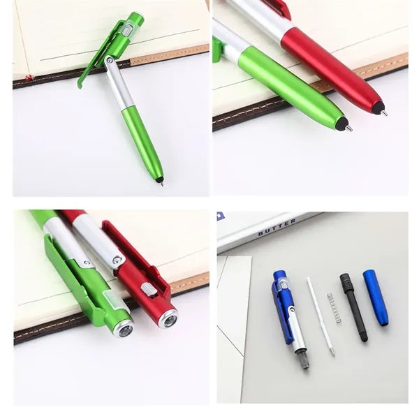 4-in-1 Stylus Touch Phone Stand with LED Light