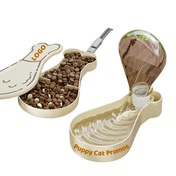 Portable Pet Water Bottle & Food Container