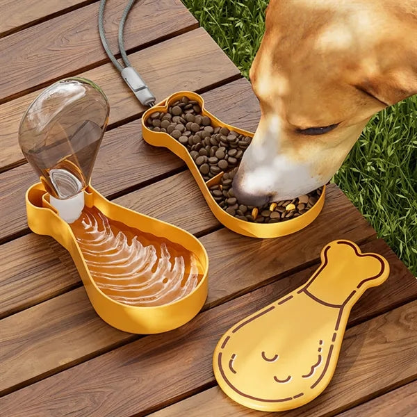 Portable Pet Water Bottle & Food Container