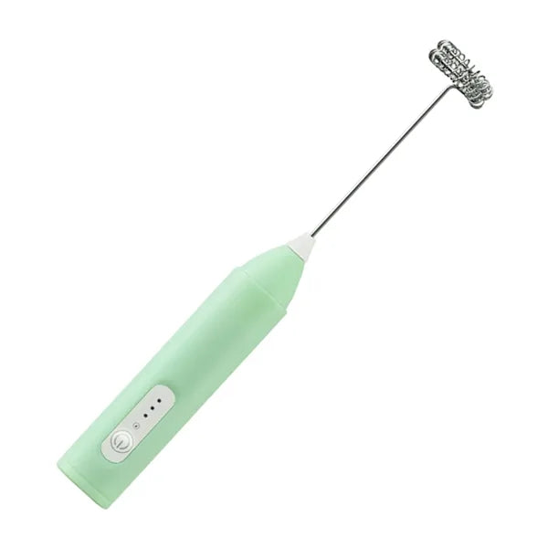 Wireless Electric Milk Frother with Dual-Spring Whisk