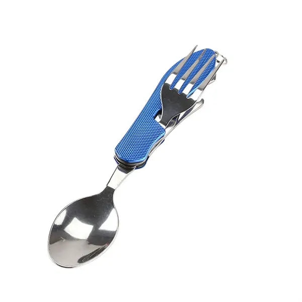 6 in 1 Folding Stainless Steel Multi Tool Tableware