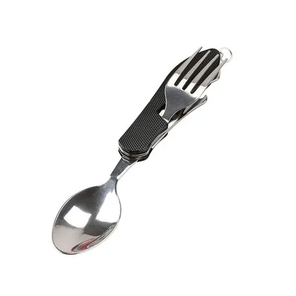 6 in 1 Folding Stainless Steel Multi Tool Tableware