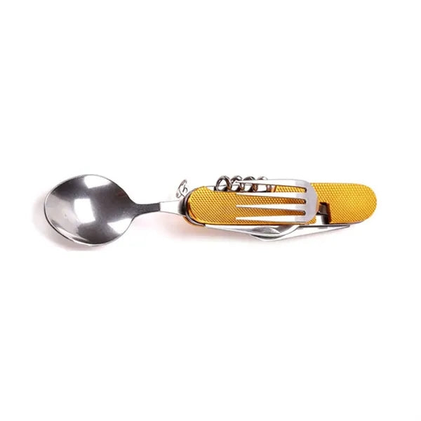 6 in 1 Folding Stainless Steel Multi Tool Tableware
