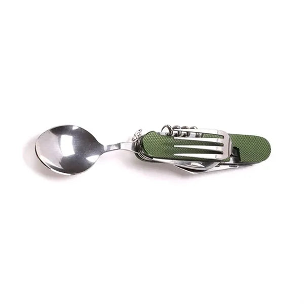 6 in 1 Folding Stainless Steel Multi Tool Tableware