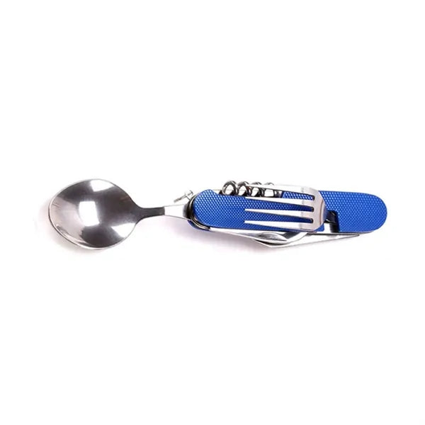 6 in 1 Folding Stainless Steel Multi Tool Tableware