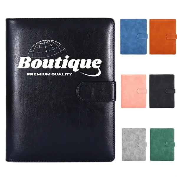 A5 PU Leather Loose-Leaf Business Notebook