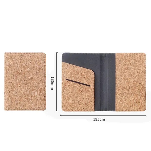 Logo Portable Cork Passport Case ID Holder