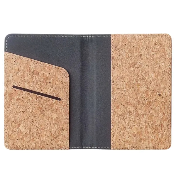 Logo Portable Cork Passport Case ID Holder