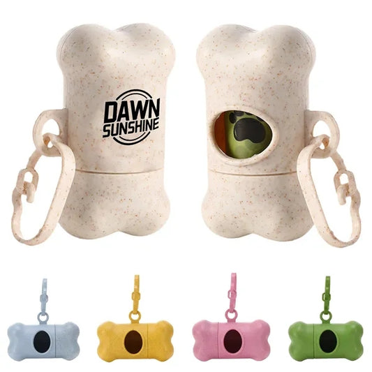 Biodegradable Dog Trash Bag w/Wheat Straw Dispenser