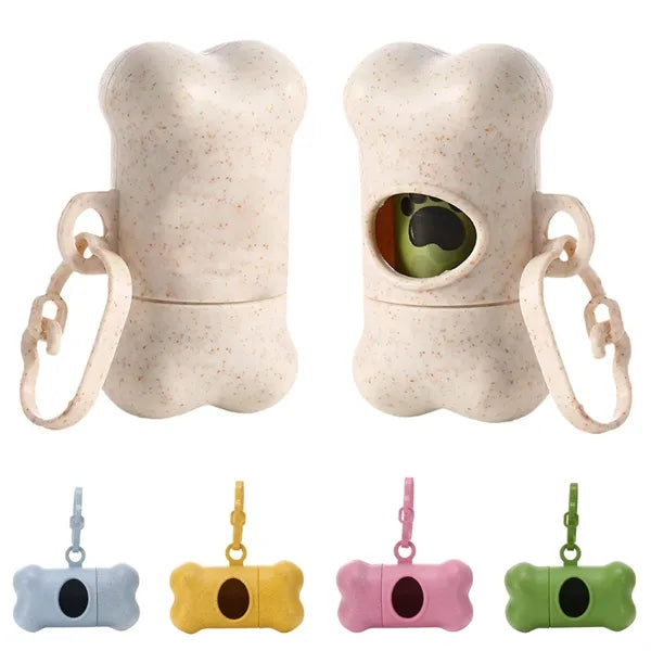 Biodegradable Dog Trash Bag w/Wheat Straw Dispenser