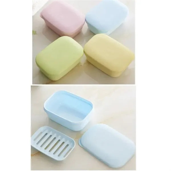Leakproof Soap Dish with Lid & Draining Layer