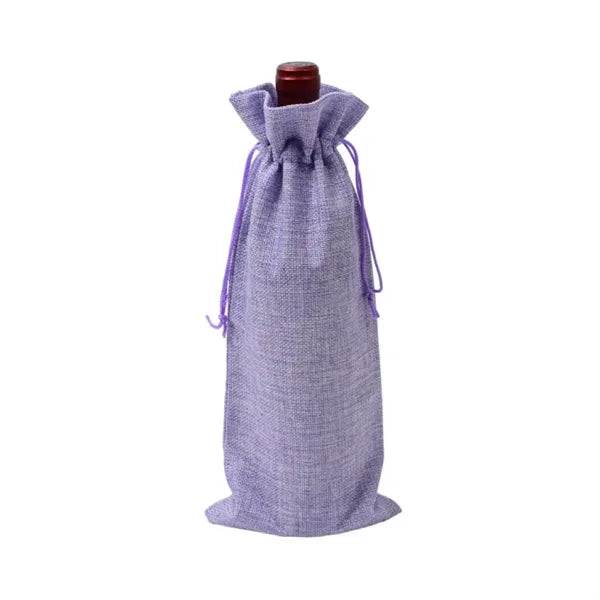 Linen Wine Bottle Bags Hessian Cloth Pouch